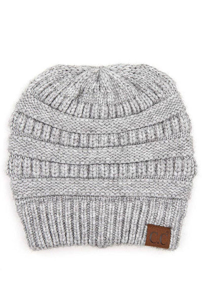 Berry Mixed Soft Yarn Knit Beanie