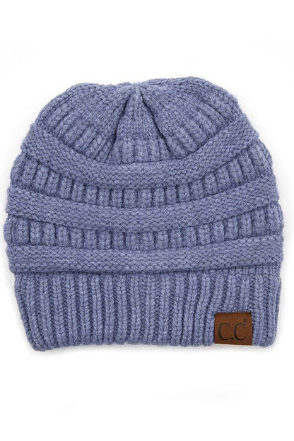 Berry Mixed Soft Yarn Knit Beanie