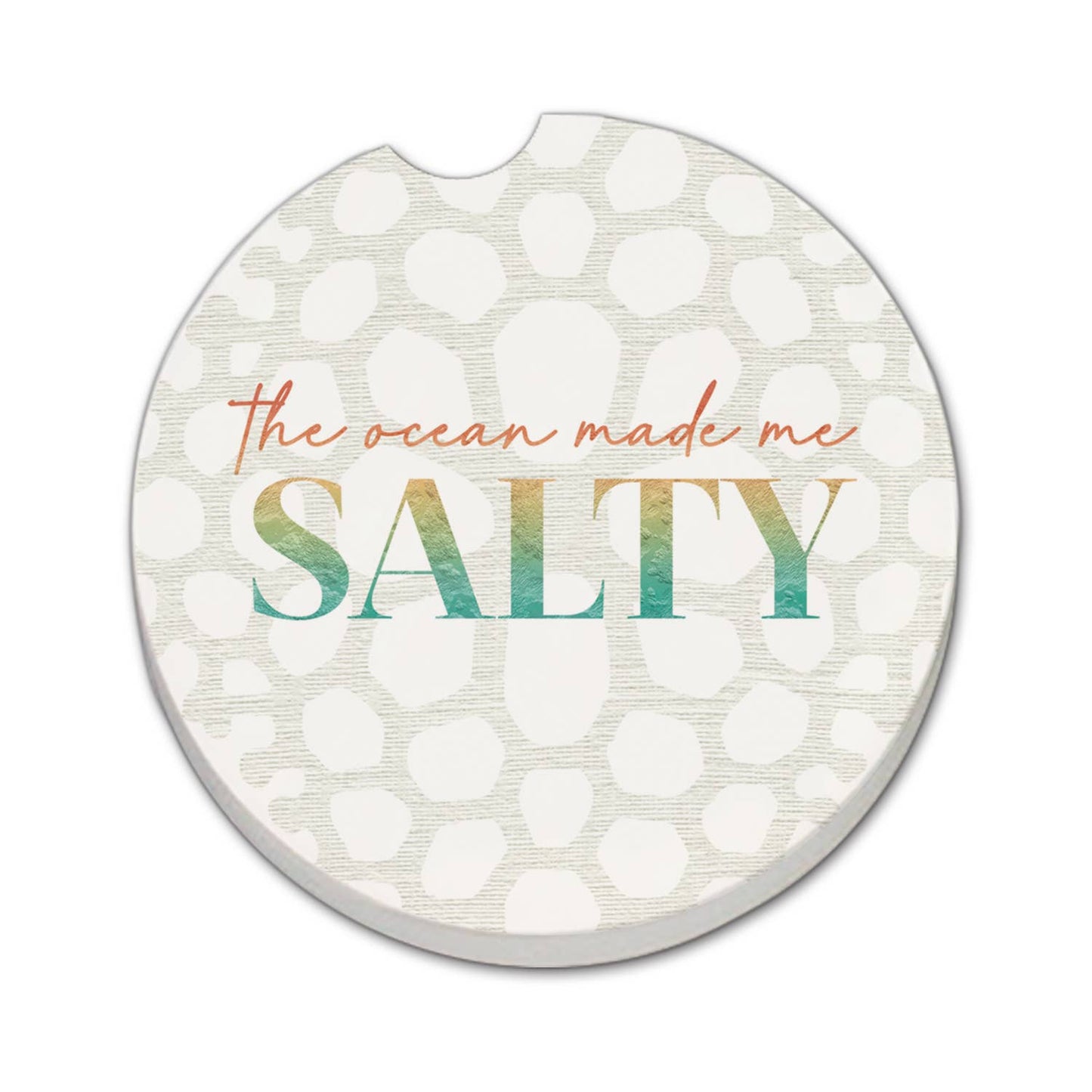 "Made Me Salty" 1pk Absorbent Stone Car Coaster