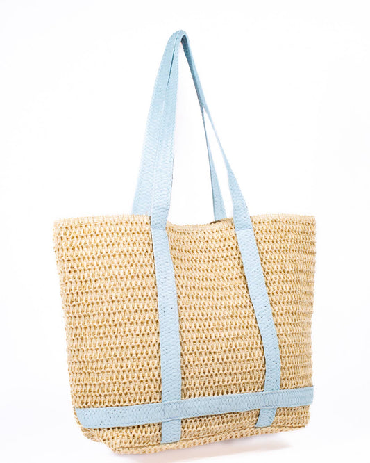 Natural/Palace Blue Brittney Beach Tote