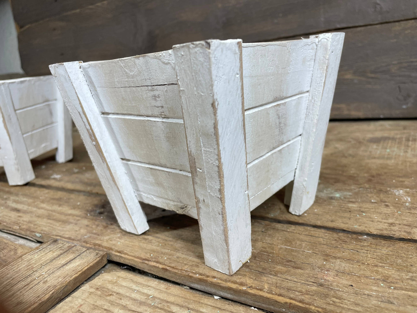 Farmhouse Mini Wood Planter