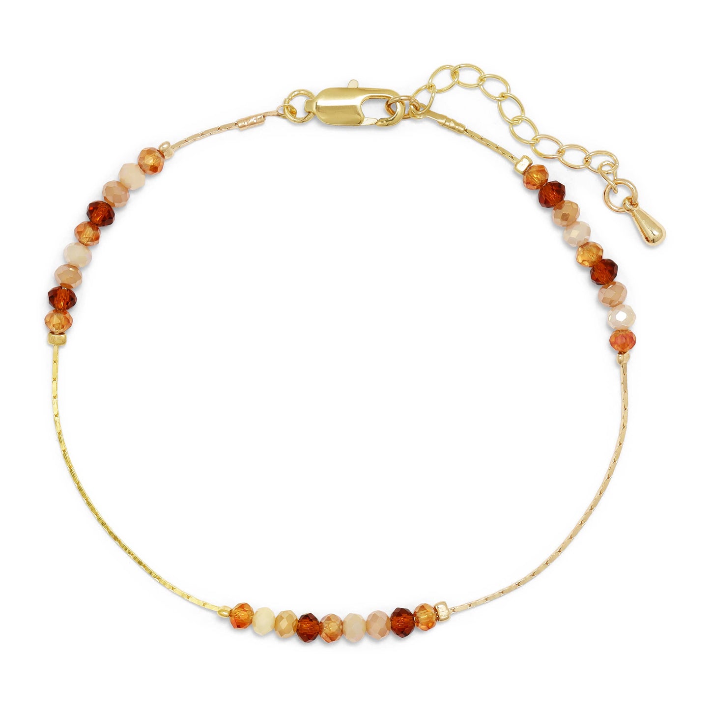 Carmel Mini Crystal Beaded Ankle Bracelet