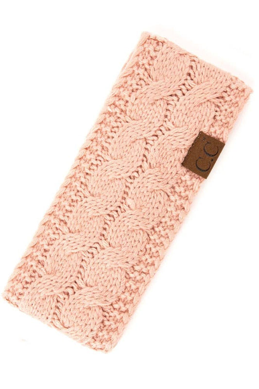 Indi Pink C.C Cable Knit Solid Headband