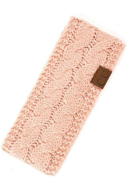 Camel Cable Knit Solid Headband