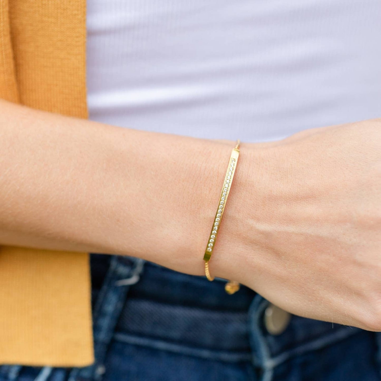 Gold Sparkle Pulley Bracelet