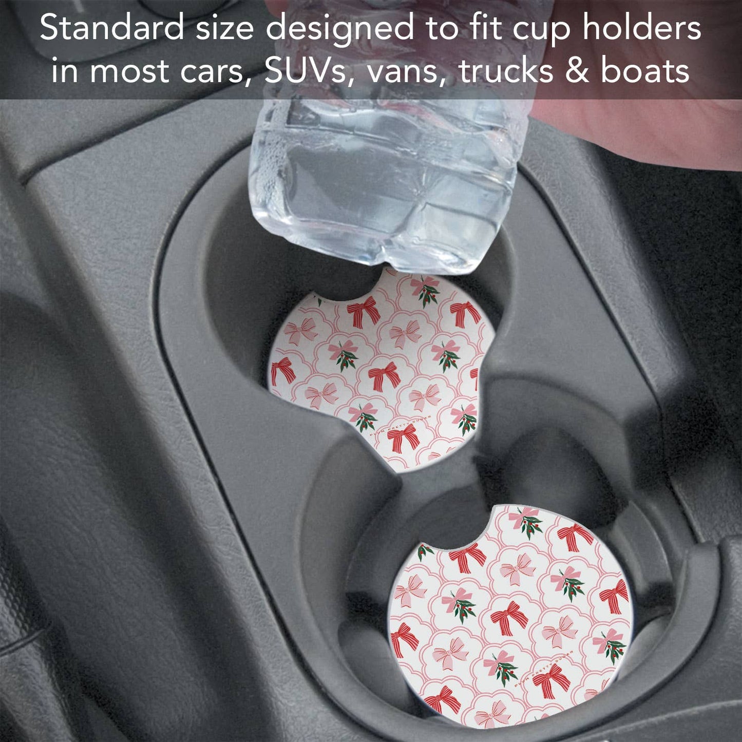 "Coquette Holiday" Single Packaged Stone Car Coaster