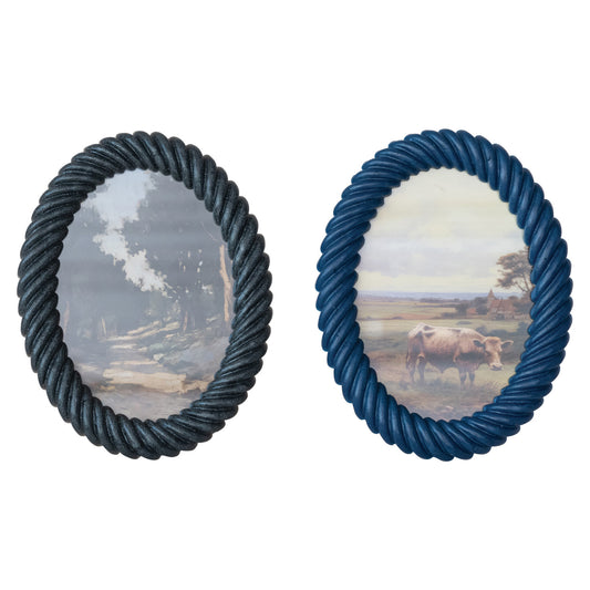 Oval Resin Twisted Photo Frame, 2 Colors (Holds 5" x 7" Photo)