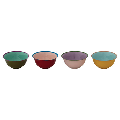 Enameled Stainless Steel Pinch Pot with Colored Edge, 4 Colors