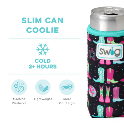 Disco Cowgirl Slim Can Coolie by Swig