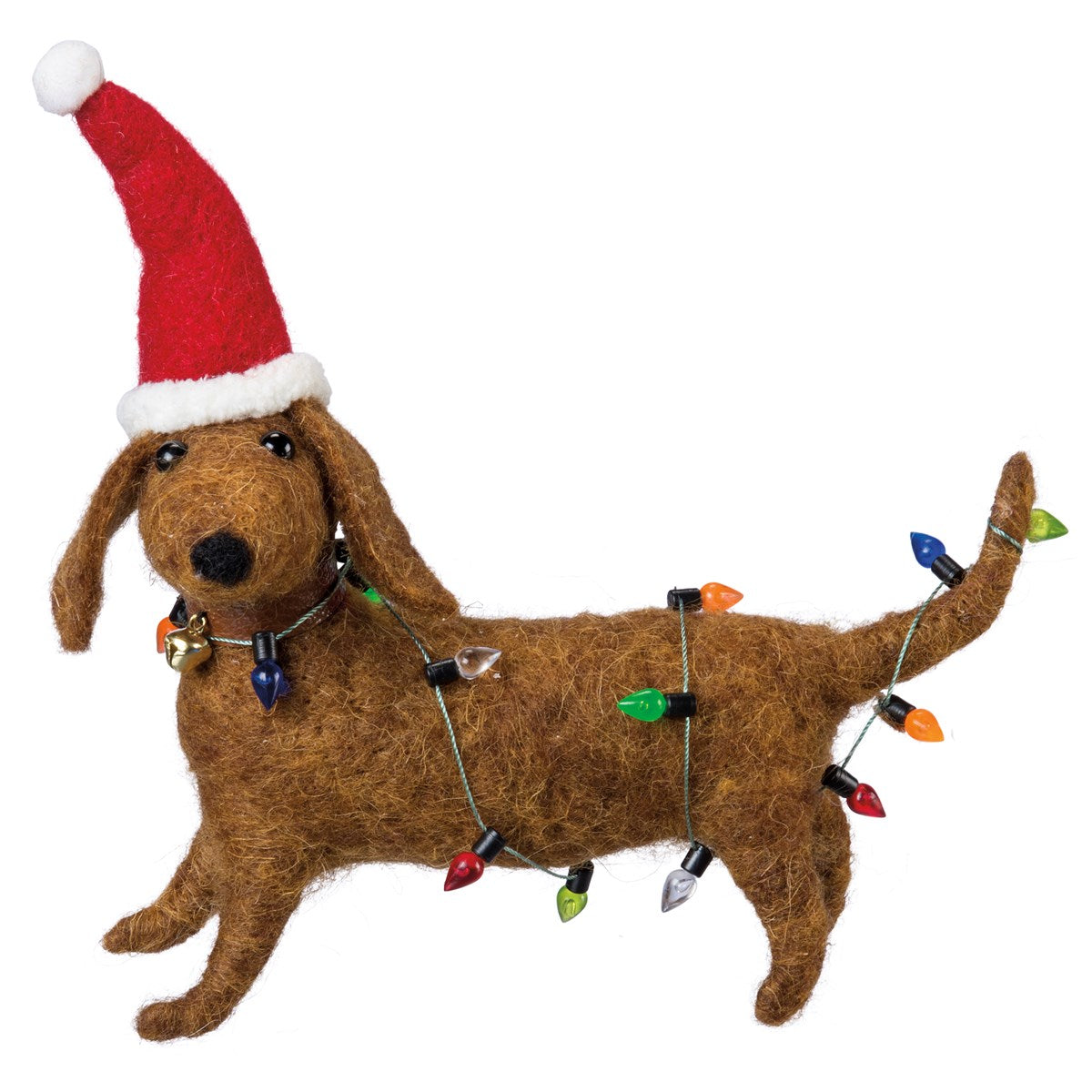 Dachshund & Lights Felt Critter