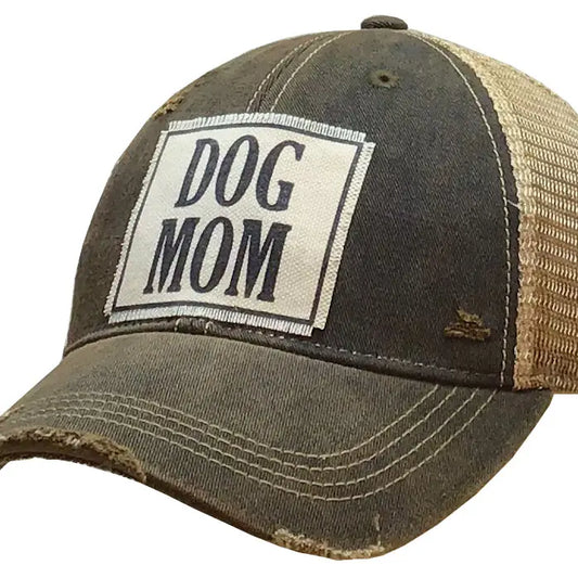 Dog Mom Distressed Trucker Hat