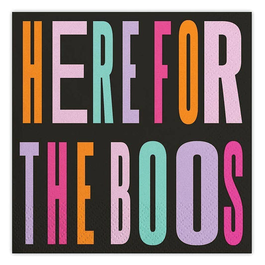 Beverage Napkins - Here for the Boos