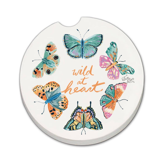 "Wild At Heart" Absorbent Stone Car Coaster 1pk