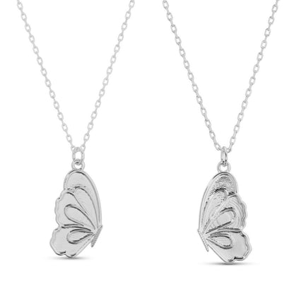 Be Connected - Pair of Butterfly Halves Friendship Necklaces