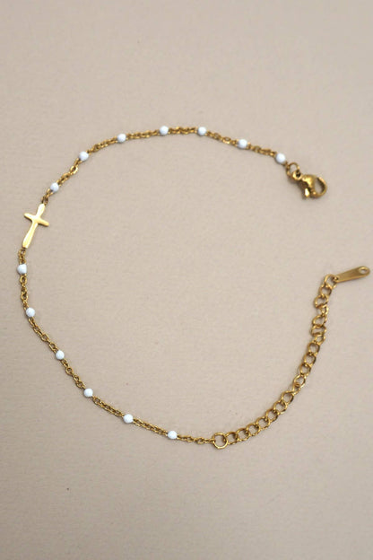 Beaded Cross Bracelet