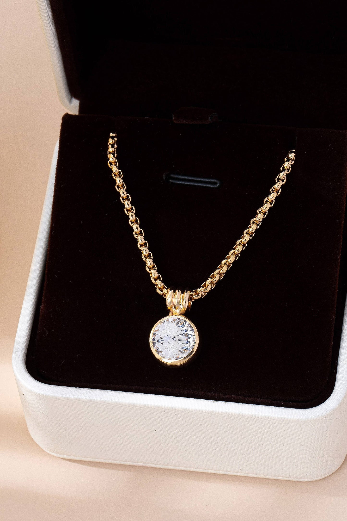 Rhinestone Zircon Statement Bold Pendant Necklace