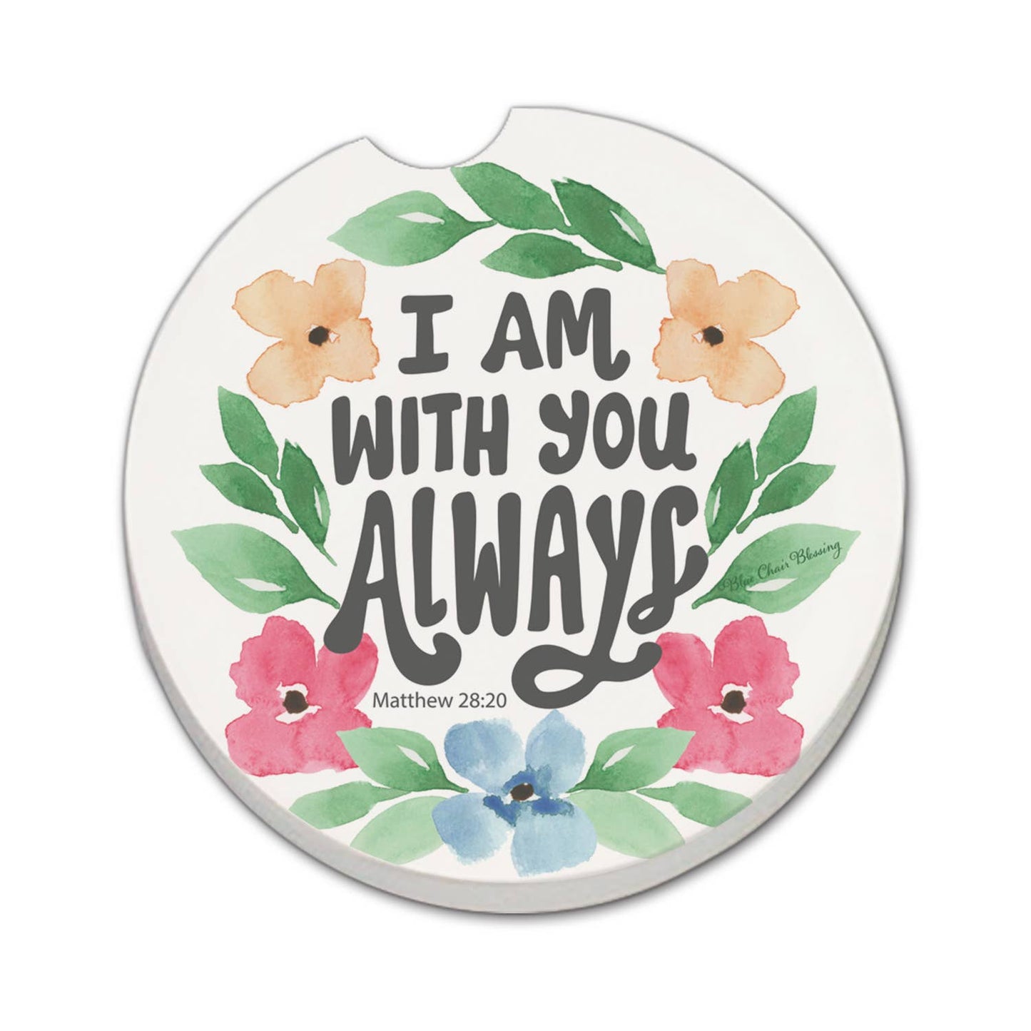 "Always With You" Absorbent Stone Car Coaster 1pk