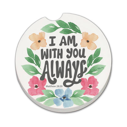 "Always With You" Absorbent Stone Car Coaster 1pk
