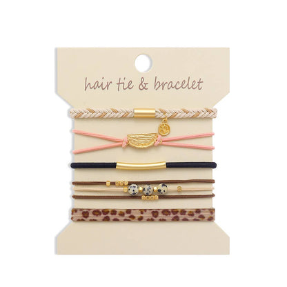 Bohemian-Style Hair Tie and Bracelet Set P/N