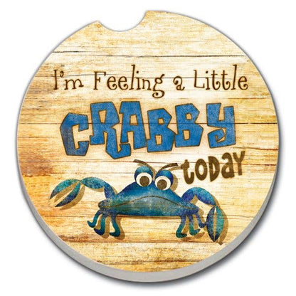 A Little Crabby Absorbent Stone Car Coaster 1 Pack