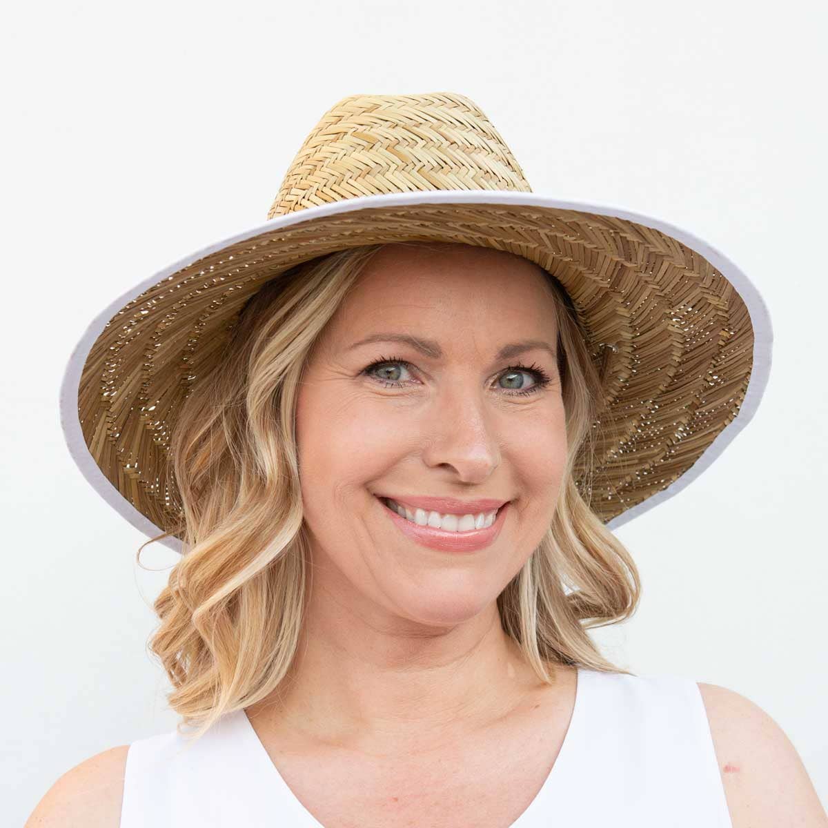 Tan/White Havana Sun Hat