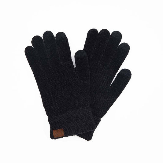 Black C.C Eco Friendly Chenille Gloves