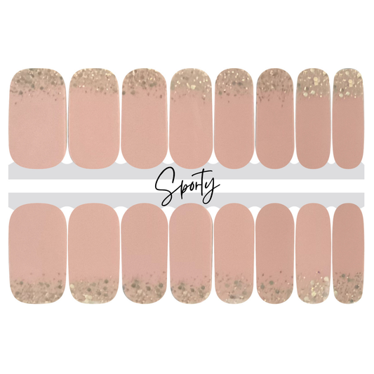 Twinkle Toes Sparkle Nail Wraps | Glitter Nails | Pink Nails