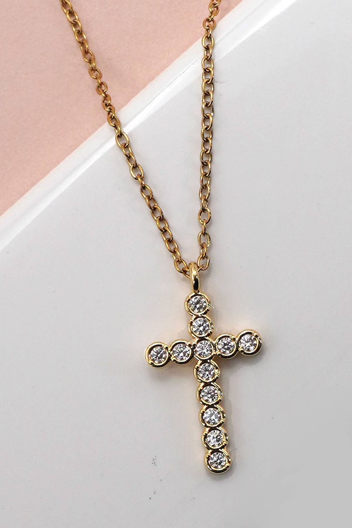 Rhinestone Cross Necklace