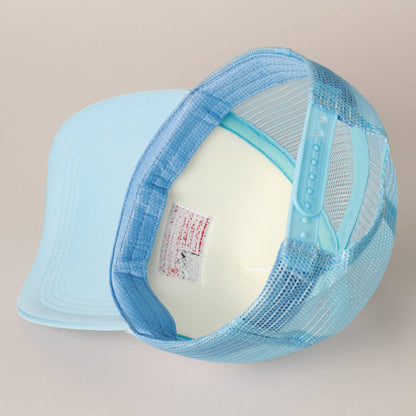 LIGHT BLUE / ONE SIZE American Flag Embroidered 2-Tone Foam Trucker Hat: