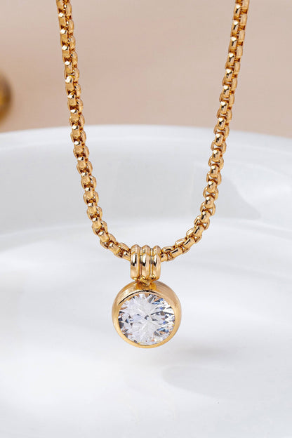 Rhinestone Zircon Statement Bold Pendant Necklace