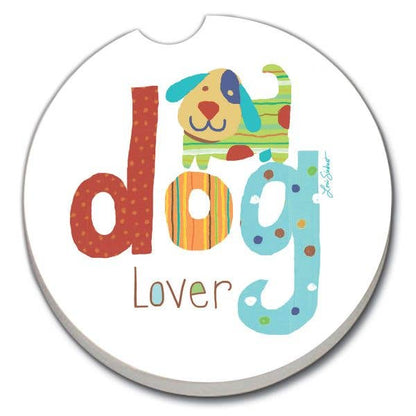 Dog Lover Absorbent Stone Car Coaster 1 Pk