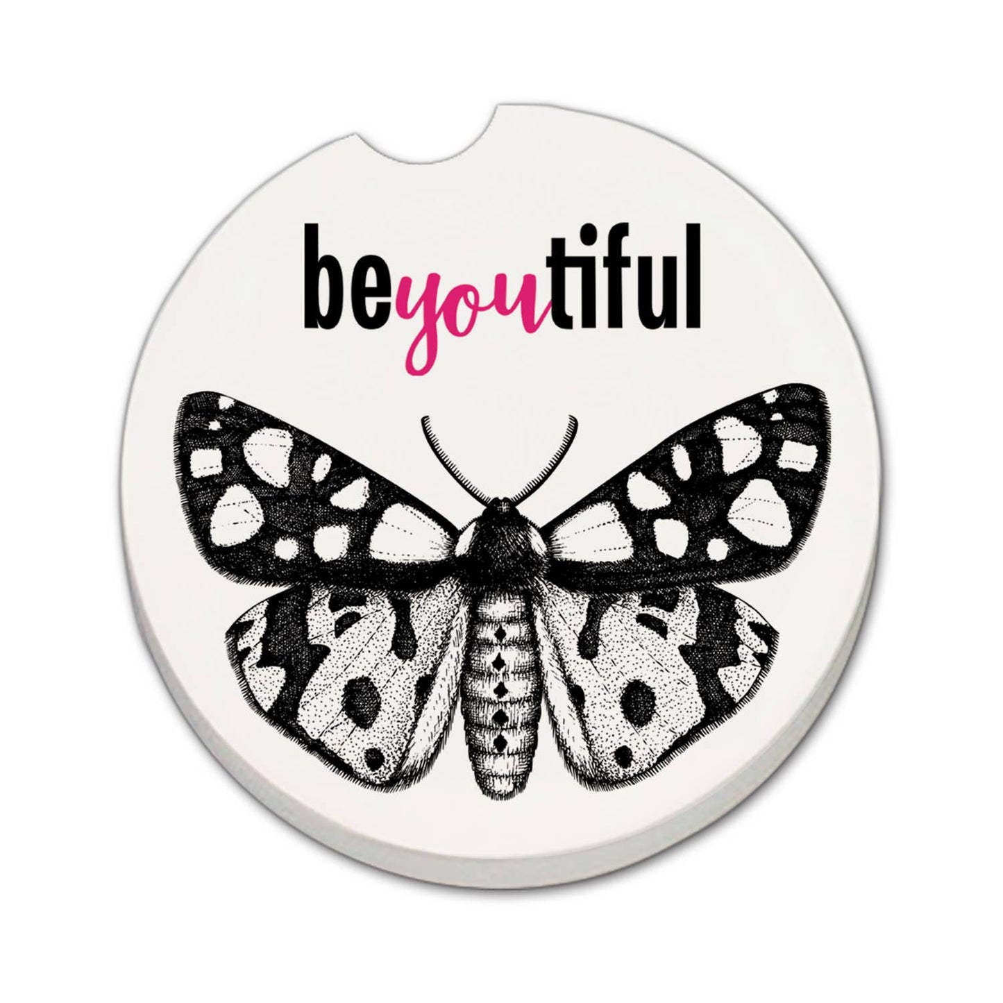 "BeYOUtiful" Absorbent Stone Car Coaster 1pk