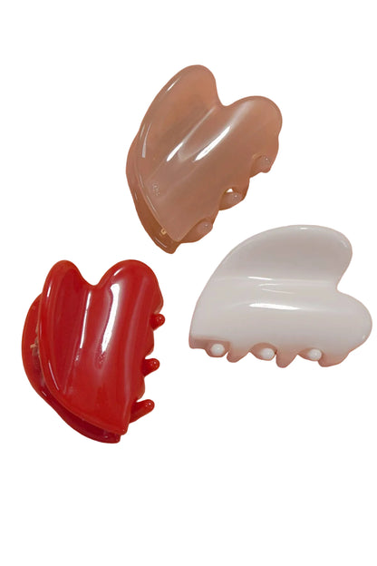 Cellulose Valentine Heart Hair Claw Clip