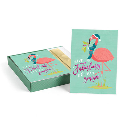 Fabulous Flamingos Boxed Holiday Cards