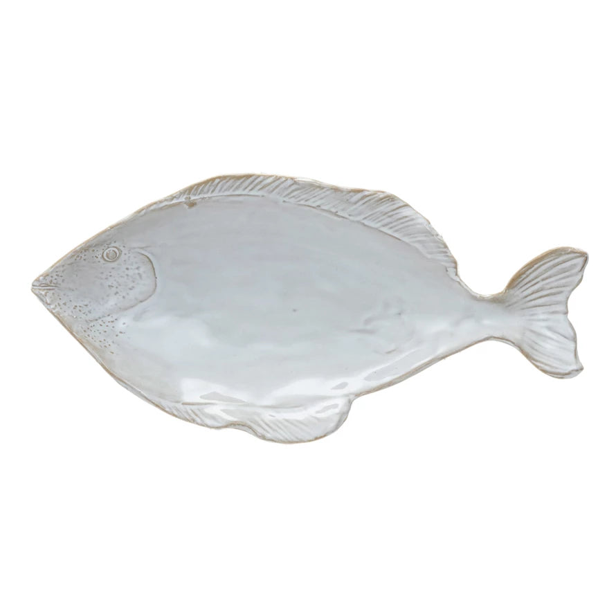 Stoneware Fish Shaped Plate