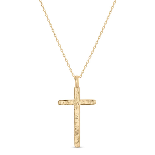 Gold Gilded Cross Pendant Necklace