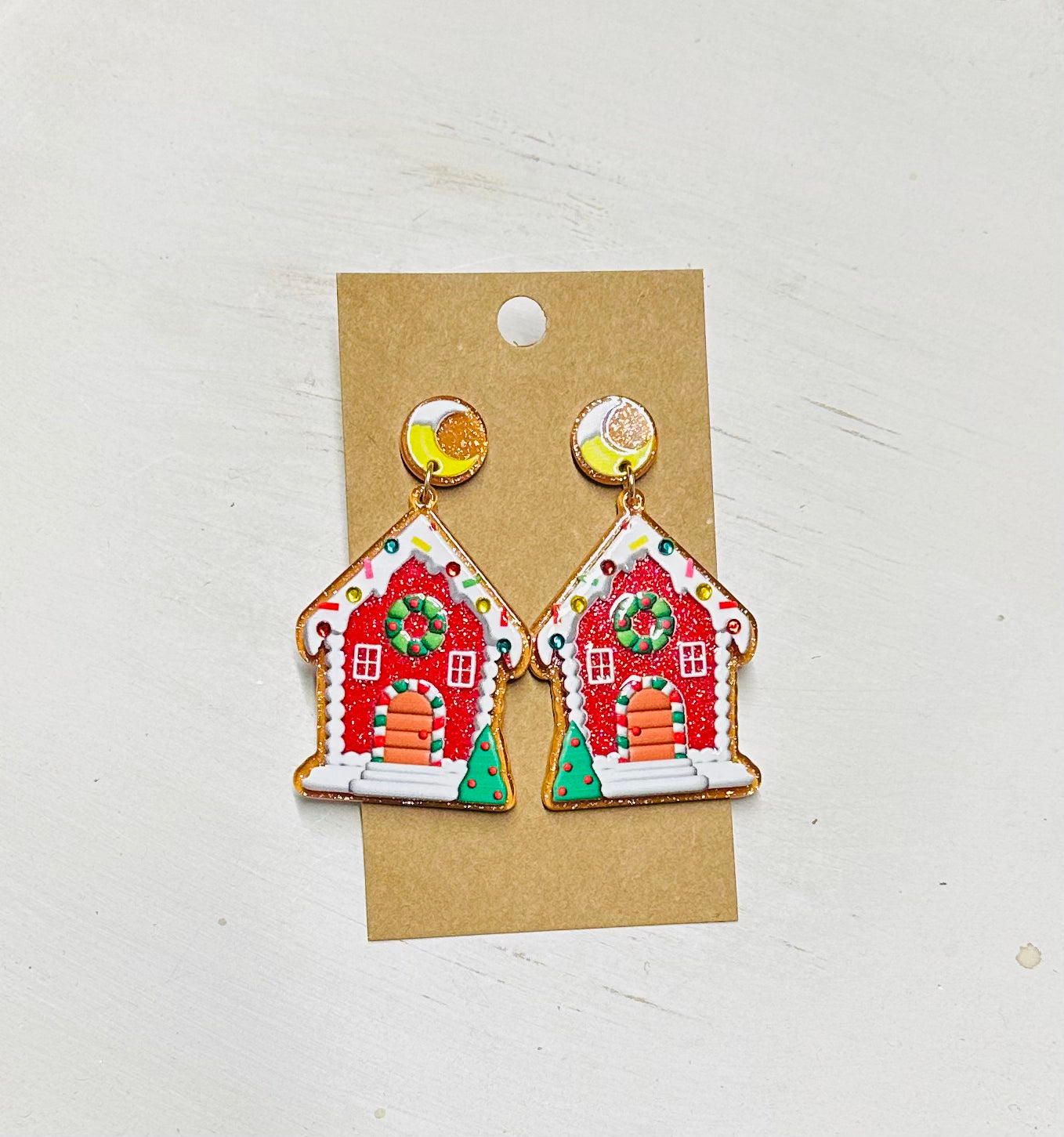 Gingerbread House Earrings