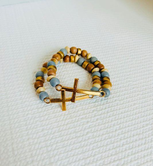 Gold Cross Bracelet