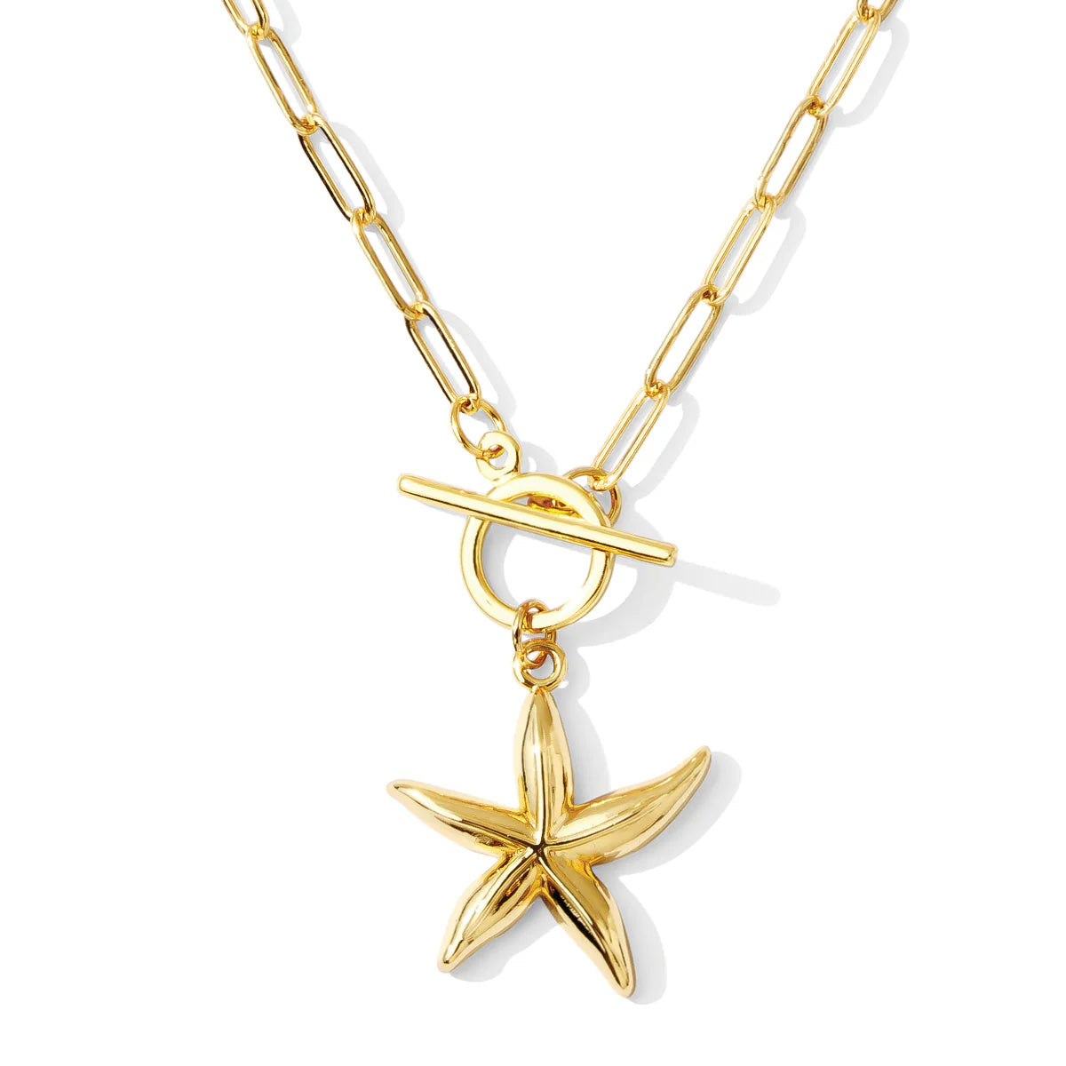 Gold Starfish Toggle Pendant