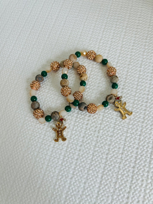 Gingerbread Man Charm Bracelet