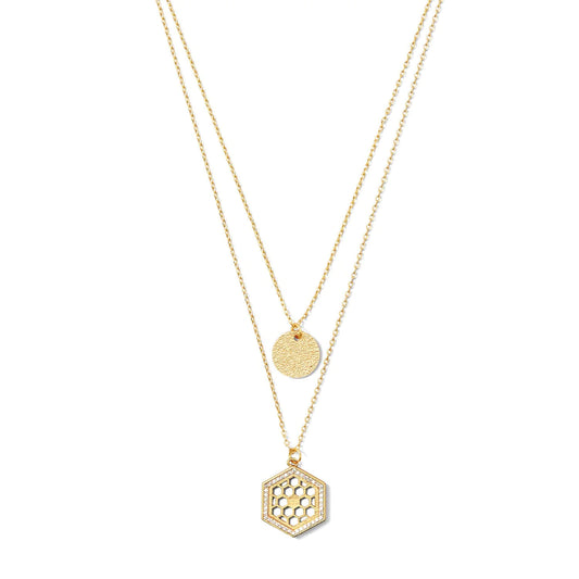Double Layer Honeycomb Necklace
