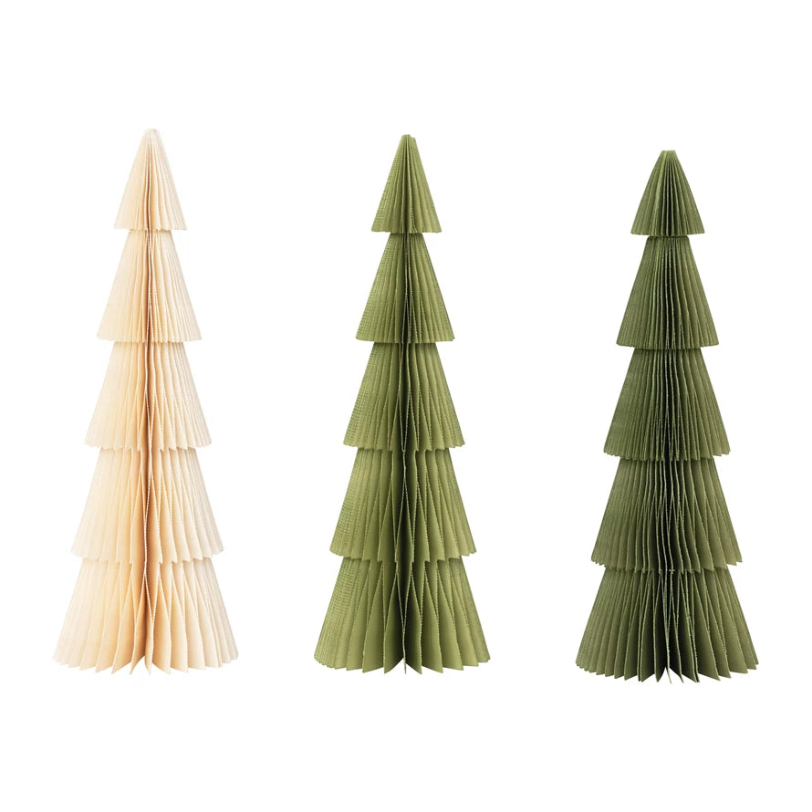 4-1/4" Round x 12"H Paper Honeycomb Tree, 3 Colors