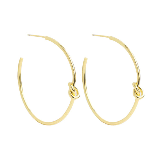 Gold Delicate Knot Hoop