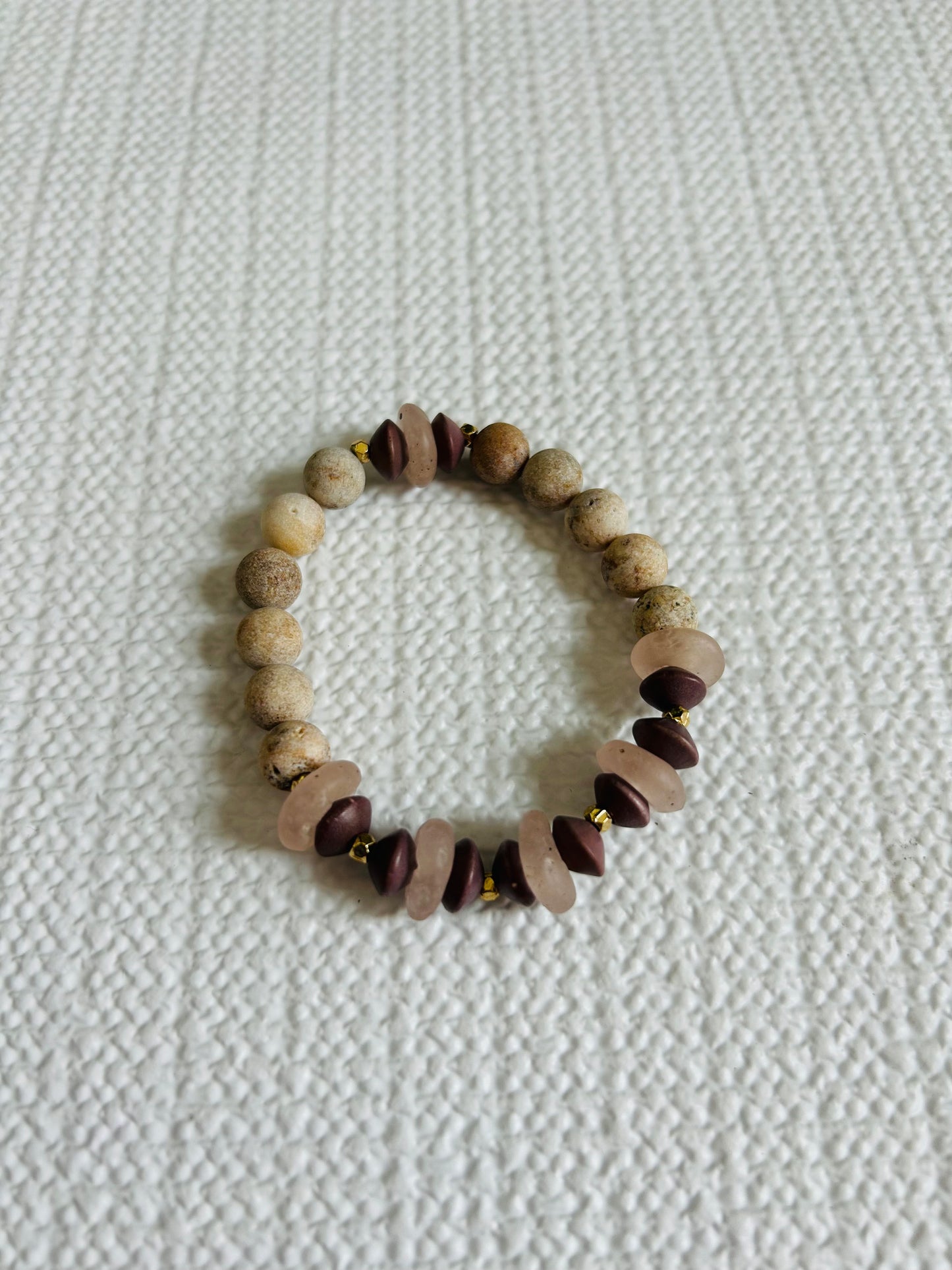 Natural & Mauve Bracelet