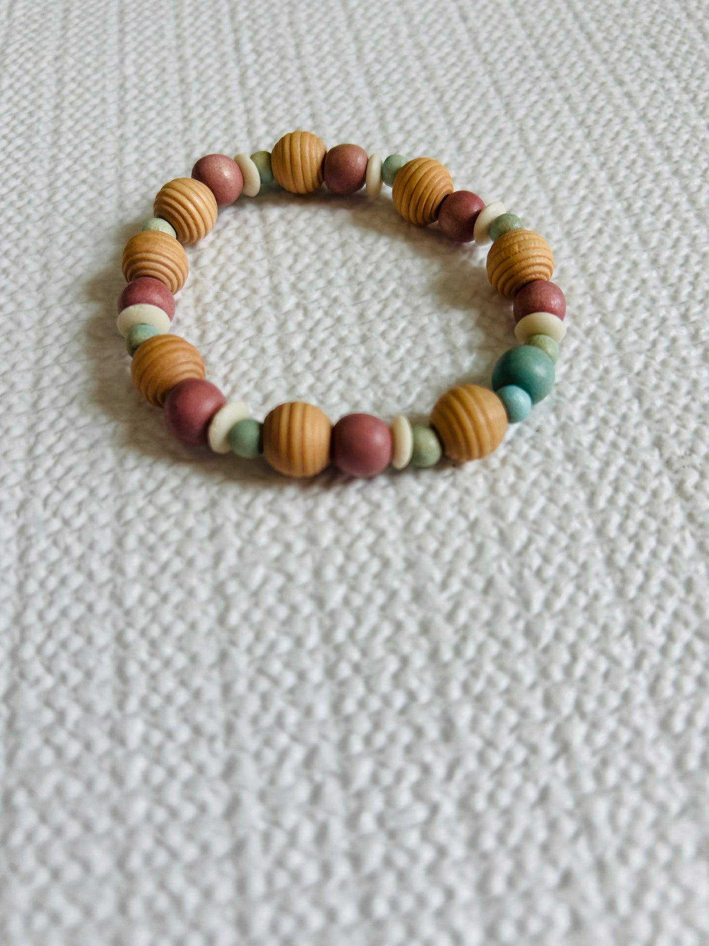 Natural, Pink & Aqua Bracelet