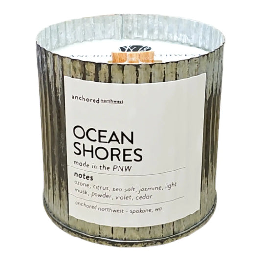 Ocean Shores Vintage Farmhouse Wood Wick Candle