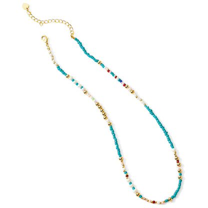 Pearl Accented Seed Bead Necklace