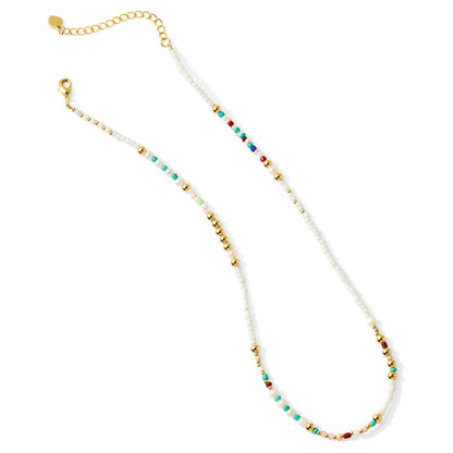 Pearl Accented Seed Bead Necklace