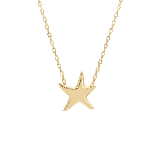 Gold Petite Starfish Necklace