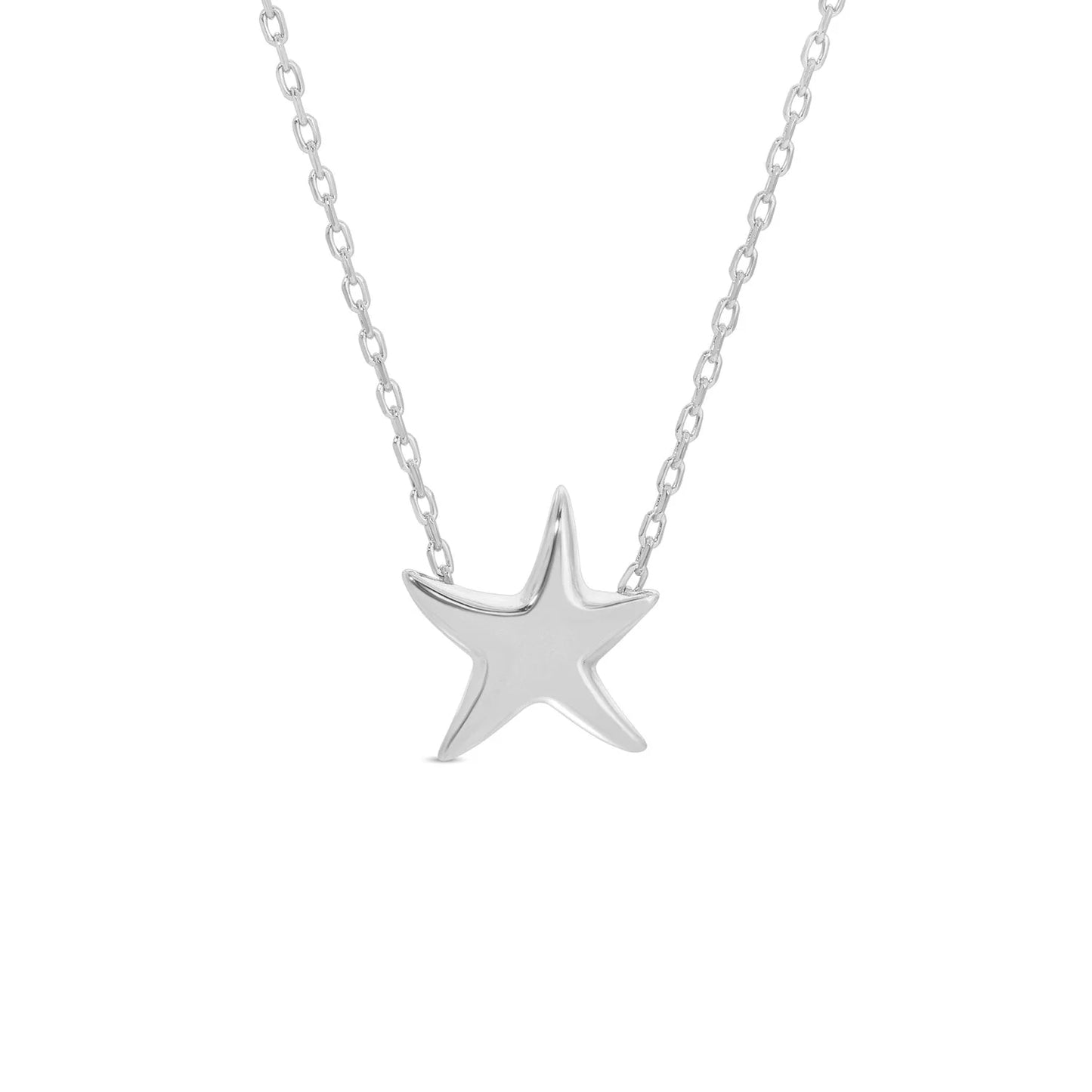 Silver Petite Starfish Necklace